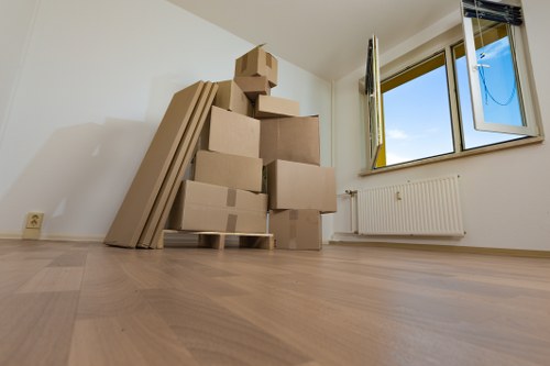 Household furniture being loaded for removals in Kensal Green